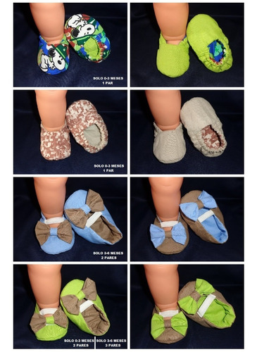 Zapatos De Tela Reversibles Para Bebes 