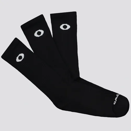 Kit Meia Oakley Essential Crew 3 Pares Preta