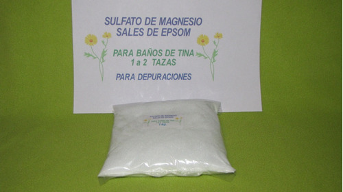 Sulfato De Magnesio, Sales De Epsom 1kg, 99% Pureza