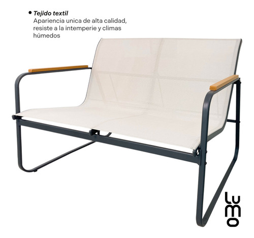 Juego Sala Para Jardín 4 Piezas Para Exterior Lumo Elegante Mesa Set Jardin Para Exteriores Moderno Beige
