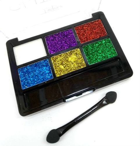 Paleta Sombras De Ojos Glitter Purpurina Gel 6 Colores Tejar