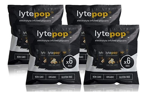 Lytepop + Electrolyte Infused Palomitas De Maíz, Non-gmo, 4 