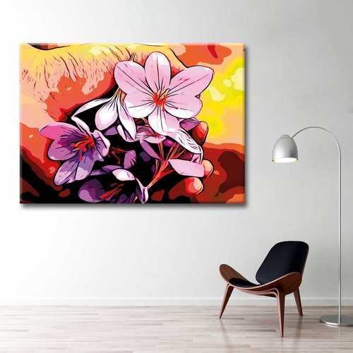 Cuadro Ramo De Hermosas Flores Estilo Moderno 90x60 Mod2