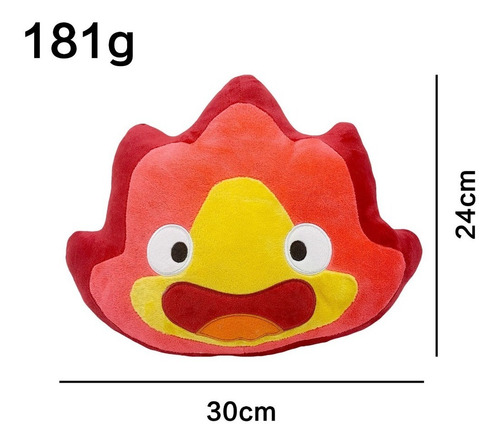 Imagen 2 de 10 de Calcifer Muñeco Peluche Juguete Regalo Para Niños 24cm