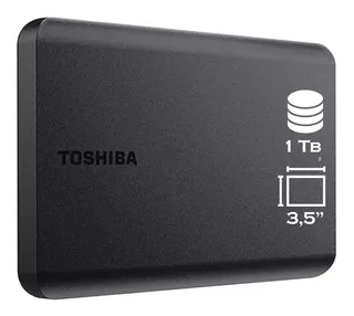 Disco duro externo Toshiba Canvio Basics HDTB510XK3AA 1TB negro