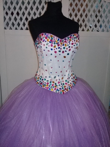 Vestido Largo Para 15 Años, Corset, Hechos A Medida.