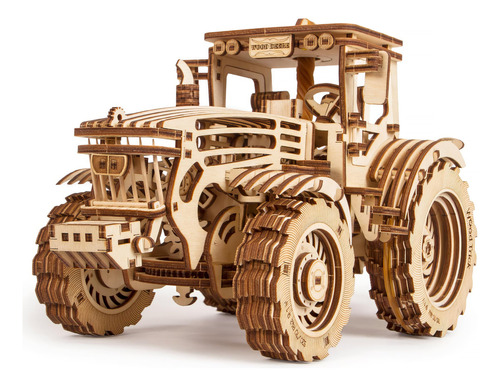 Tractor De Madera 3d Para Adultos Y Niños 2 Velocidades