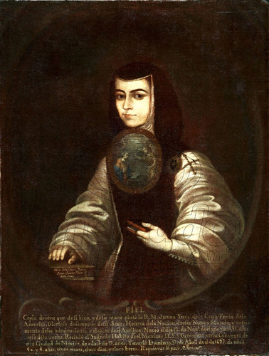 Lienzo Tela Canvas Retrato Sor Juana Inés De La Cruz 66x50