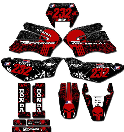 Kit Adesivos Gráficos Tornado Xr250 2001 A 2005 Modelo Md-19