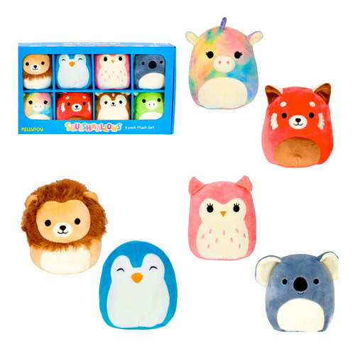 Kelly Toy Squishmallows Set De 8 Peluches Originales