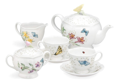 Lenox Butterfly Meadow Juego De Té De 8 Piezas, Servicio Par