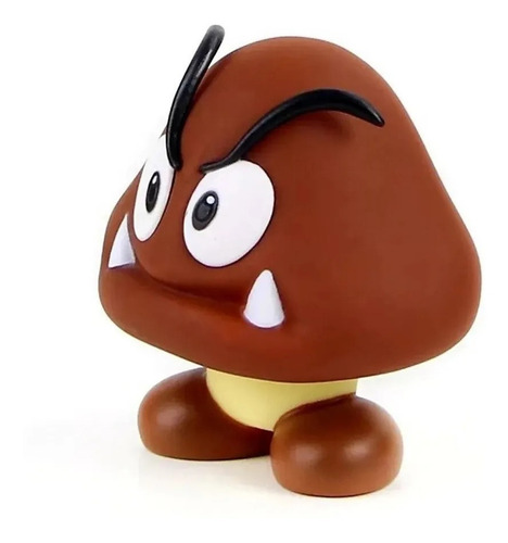 Boneco Super Mário Bros Gomba 23cm Vinil Articulado Coleção
