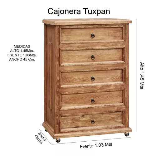 Producto: Cajonera 5 cajones. - Muebleria Casa San Antonio