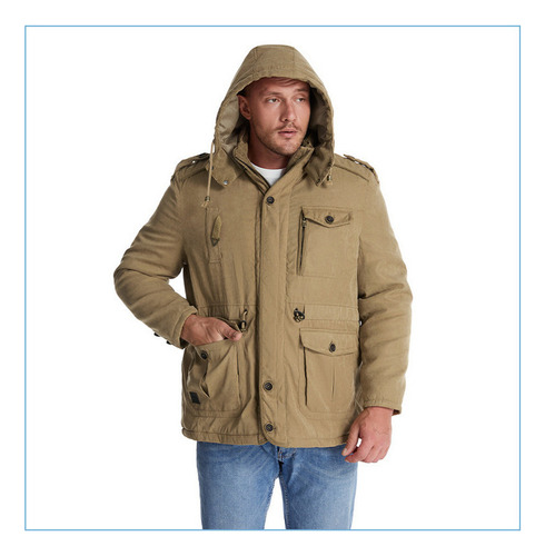 Chaqueta Esquí Para Hombre Chaqueta Polar Senderismo Capucha