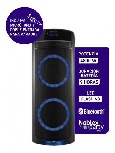Parlante Noblex Mnt 390 Negro (Usado)