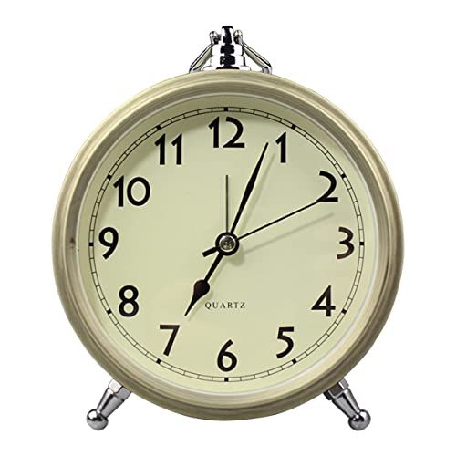 Reloj De Escritorio Dorado, Reloj Despertador Vintage R...
