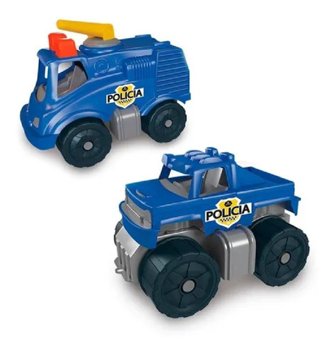 Imagen 2 de 8 de Set Policía Camión + Camioneta Duravit Playking