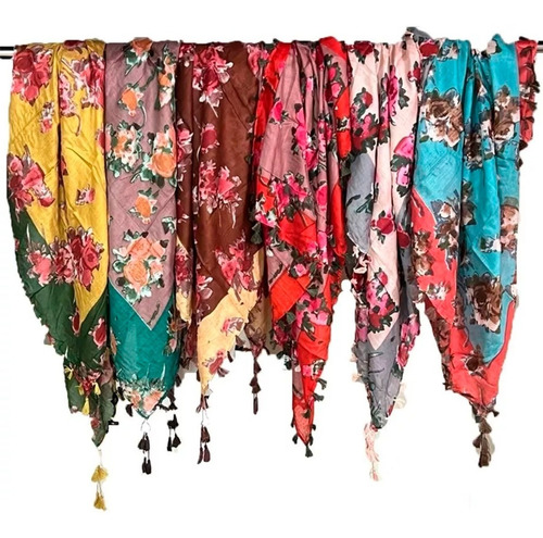 Pañuelo Mujer Pashmina Importadas Chalina X6u Mayorista 9817