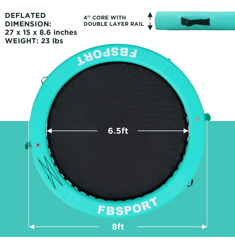 Plataforma Inflable De Muelle 2,4 M Con Portavasos Y Anillo