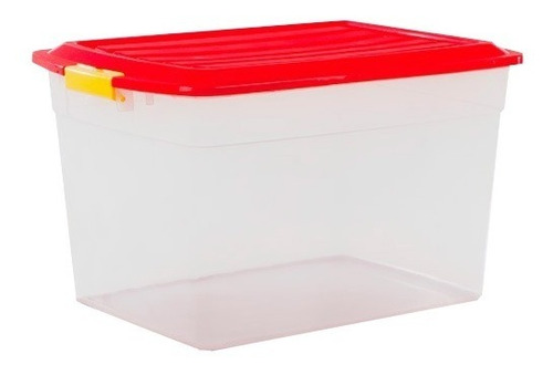 Caja Organizador Plastico Apilable C/ Tapa Taper 42 Litros Colombraro