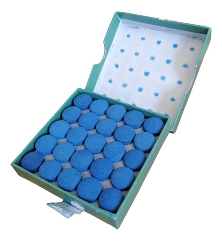 Tizas Para Billar Color Azul, Caja Con 50 Unidades 