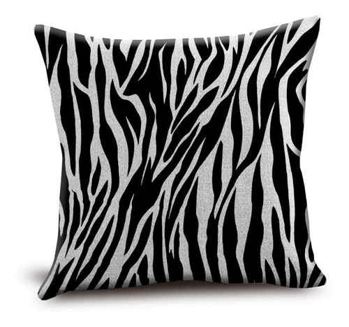 Set X 2 Funda De Almohadón 40x40 Tela Panama Cebra Zebra