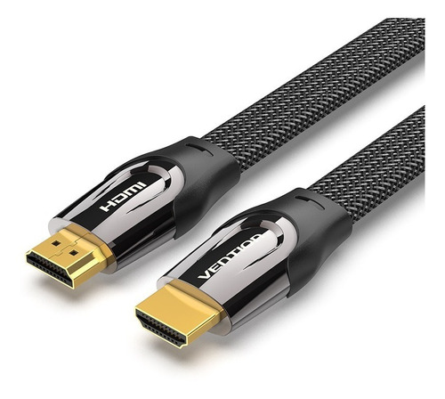 Cable Premium Hdmi 2.0 4k Arc Hec 1,5m Plano Mallado Vention