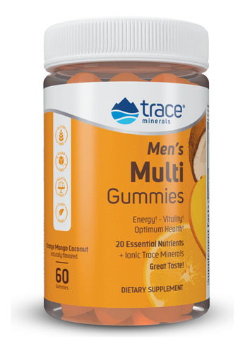 Trace Minerals Gomitas Multiples Para Hombre, Sin Azucar, Co