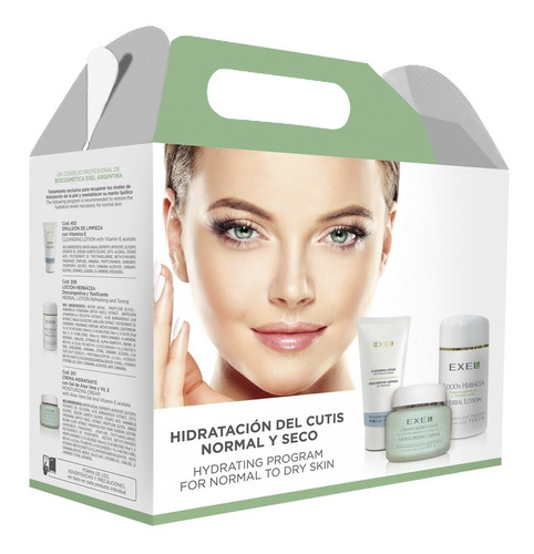 Kit Facial Hidratante Rutina Diaria Piel Normal Y Seca Exel 