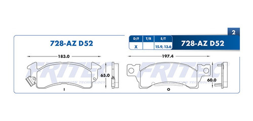 Balatas Delanteras C20 1980 Fritec 7.4l Chevrolet