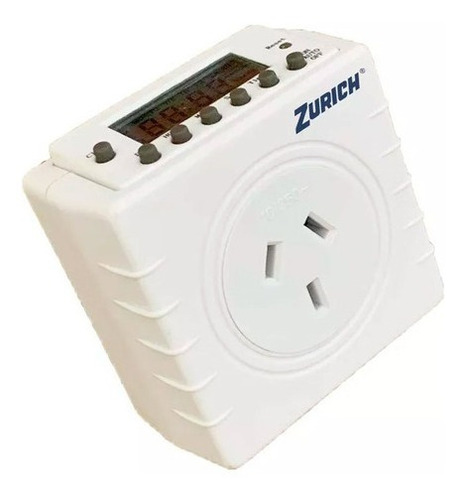Timer Digital Programable Enchufable Zurich Compacto