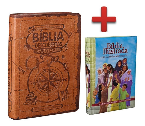 Bíblia Das Descobertas Adolescente+bíblia Infantil Ilustrada