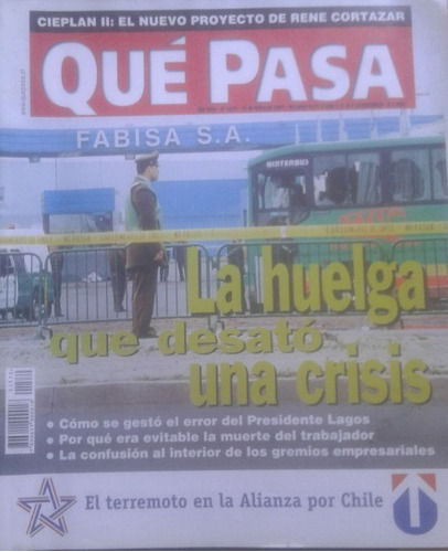 Revista Qué Pasa N° 1570 / 12 Mayo 2001 /  Huelga Crisis