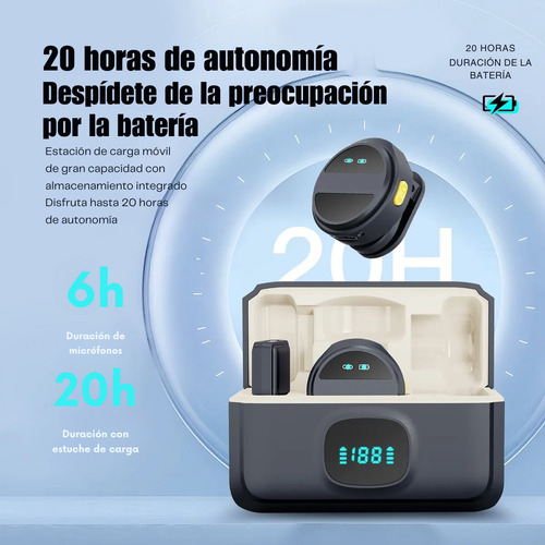 2 Micrófonos Lavalier Solapa Usb-c Estuche Forma Boton