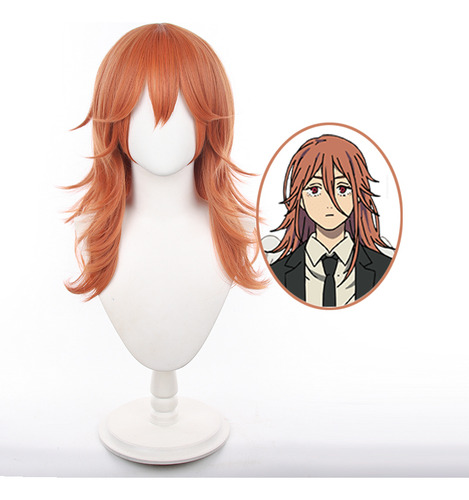 Peluca Naranja Para Cosplay Con Forma De Ángel Y Diablo De 6