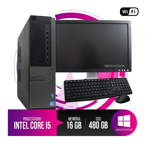 Pc Dell Optiplex Core I5, 16gb Ram Ddr3, Hd Ssd 480gb