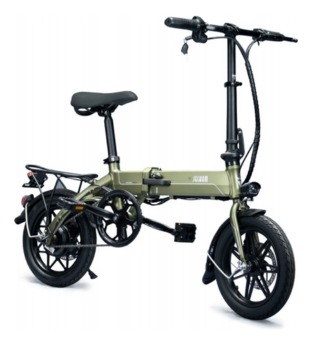 Bicicleta Elétrica E-bike Mini Bateria Lítio 48v 400w F1 Cor Verde