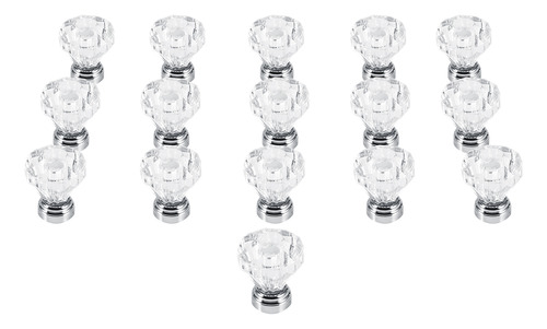 16 Perillas Acrílicas Con Forma De Diamante, 25 Mm, Cajones