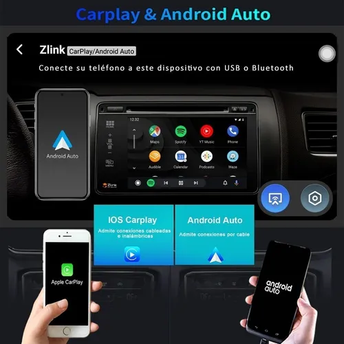 Qp Estéreo Para Hyundai Santa Fe Android Bluetooth Carplay