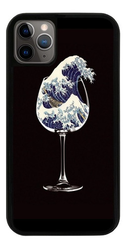 Funda Uso Rudo Tpu Para iPhone Copa La Ola Arte Fondo Negro