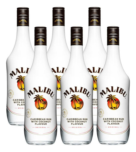 Rum Malibu Coconut 750ml 06 Unidades