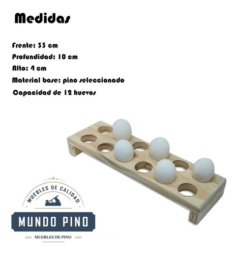 Imagen 2 de 6 de Huevera De Madera - Somos Fabrica