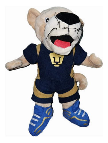 Peluche Pumas Goyo 2025 Musical Mi Alegria Color Azul
