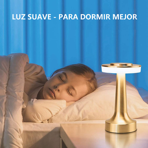Lámpara De Mesa Led Recargable - Inalámbrica Y Usb