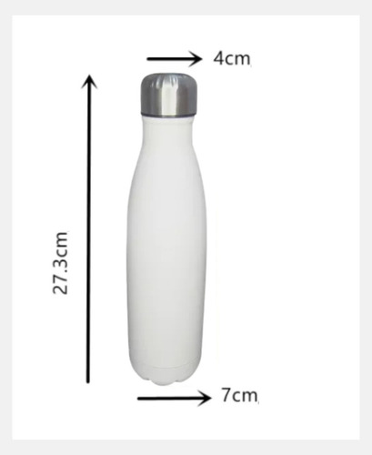 Botella Agua Deportiva Acero Inoxidable 750 Ml Hermetica Blanco