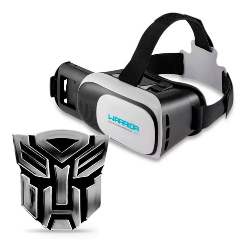Óculos Realidade Virtual Warrior Gamer Vr Glass + Emblema