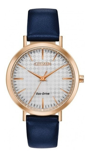 Citizen Ltr Pink Gold White Dial Em0763-07a 