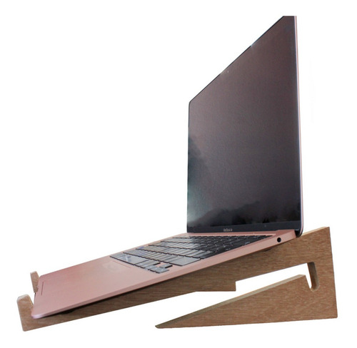 Base Laptop Mesa Soporte Triangular Madera Mdf De 10 A 17