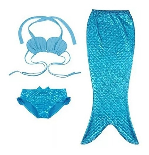 Imagen 2 de 4 de Disfraz Niñas Infantil La Sirenita Traje Vestido Fiesta