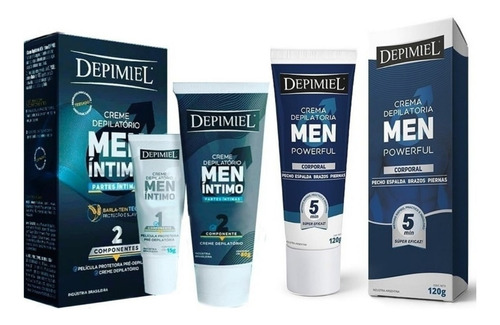 Kit Depilatorio Depimiel Crema Hombre Corporal+parte Íntima